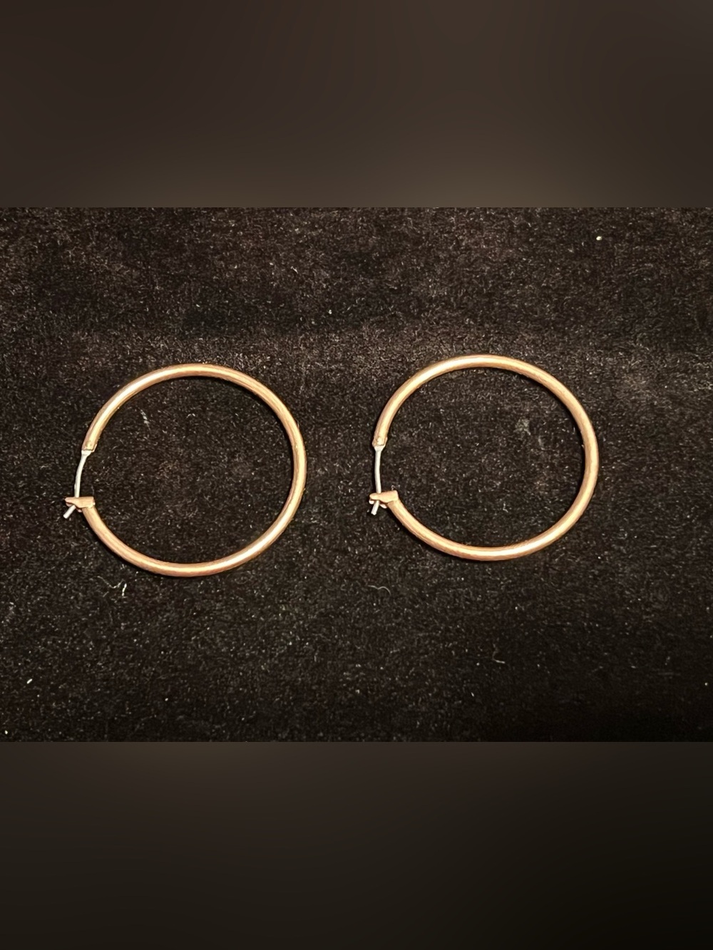 Classic Rose Gold toned Hoop Earrings - Women's Jewelry